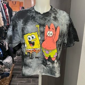 SpongeBob and Patrick Cropped Short Sleeve Top